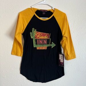 Rock & Roll Cowgirl Shirt Size S Juniors 3/4 Sleeve Top